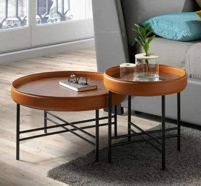 Журнальный столик с бортиком Ring 70X70X43 CM 5