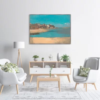 Постер Village by the Sea in Brittany 105X75 CM 3