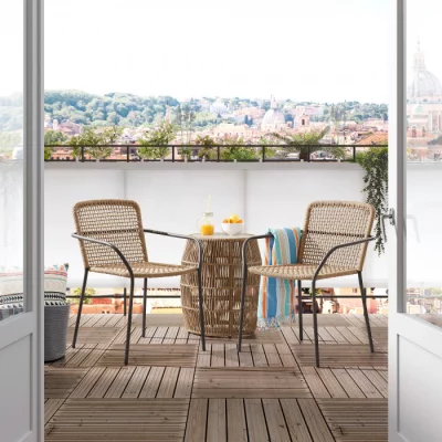 Стул с подлокотниками Boomer 60X56X80 CM бежевый 7