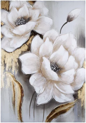 Фактурная картина White Flower 70X100 CM 3