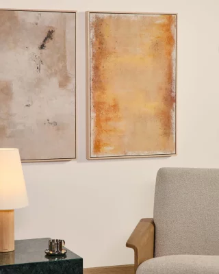Абстрактная картина Selnar желтая 60X90 CM 3
