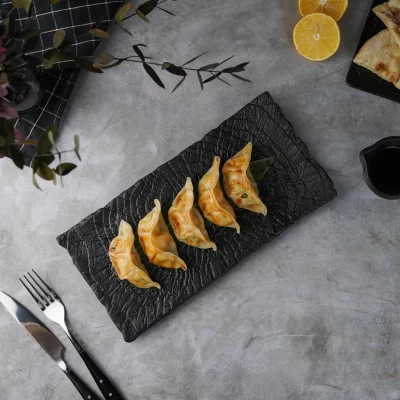 Платформа для подачи Black Raw Wood 30X15 CM 6