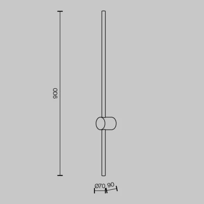 Настенный светильник Луч света 90X70X900 MM 10