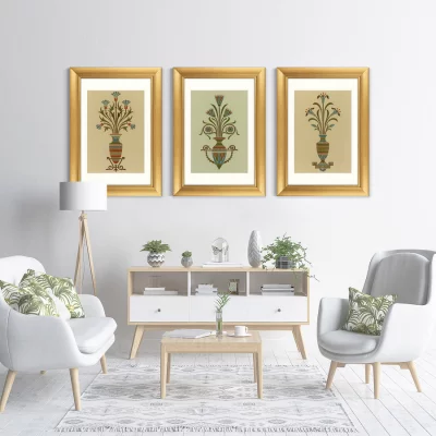 Набор из 3-х картин Floral pattern 51X71 / 51X71 / 51X71 CM 6