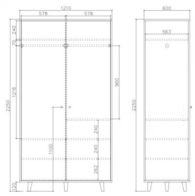 Шкаф Twin 121X60X225 CM 7