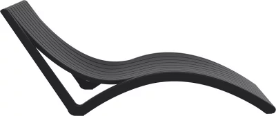 Шезлонг пластиковый Slim 180X72X70 CM чёрный 6
