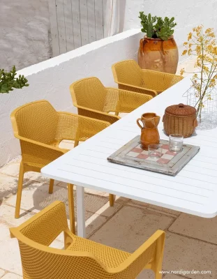 Стол пластиковый раздвижной Alloro 210-280X100X73 CM 5