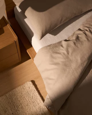 Пододеяльник из коричневой льняной смеси Simmel 150X220 CM 3