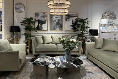 Диван Sorrento 220 трехместный, оливковый велюр 220X101X88 CM 10