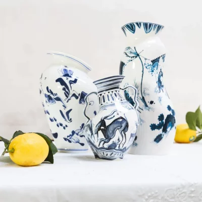 Фарфоровая ваза Floral Delft 20X20X30 CM 7