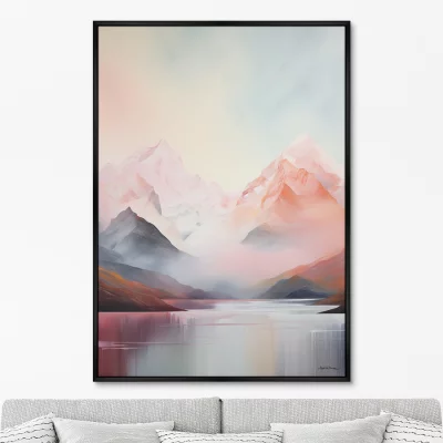 Постер на холсте Pink Mountains 75X105 CM 6