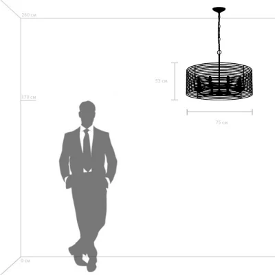 Подвесная люстра Zeta 75X75X61 CM 4