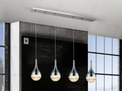 Подвесной подвесной светильник Elie 4L хром 70X10X22 CM 4