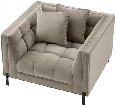 Кресло Sienna 104X95X68 CM серо-бежевый бархат 7