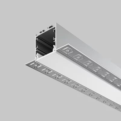 Профиль встраиваемый скрытого монтажа 71x35 серебро 6