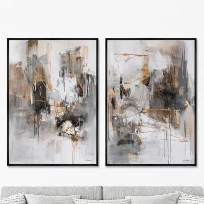 Композиция из двух репродукций картин на холсте Summer in the City 75X105 / 75X105 CM 8