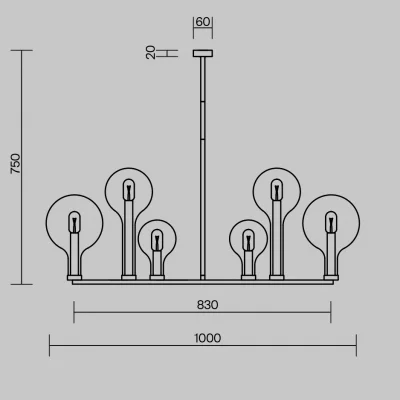 Подвесной светильник Status 100X30X75 CM 8