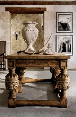 Стол консоль из дуба English Refectory 228X99X81 CM 4