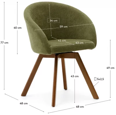 Поворотный стул Marvin 59X48X77 CM 5