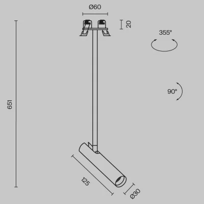 Подвесной светильник Focus T 3X13X65 CM 11