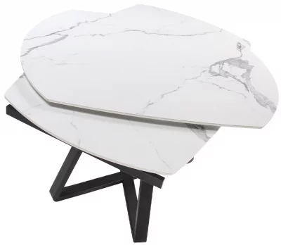 Раскладной стол с мраморной столешницей Varys 120-178X90X77 CM 5