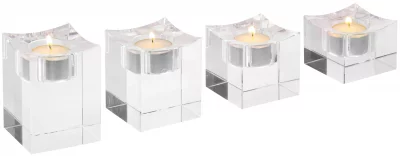 Комплект из четырёх подсвечников Giancarlo 8X8X6 / 8X8X8 / 8X8X9 / 8X8X10 CM 3