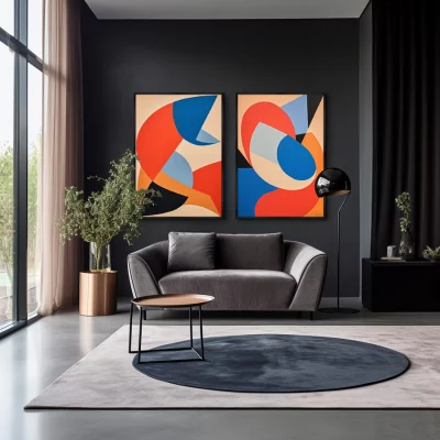 Набор из двух постеров на холсте Lobster The Cubic 75X105 / 75X105 CM 4