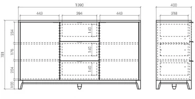 Комод Case 139X40X78 CM 7