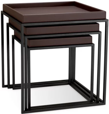 Набор приставных столиков Leonard 45X45X44 / 49X49X52 / 55X55X60 CM 4