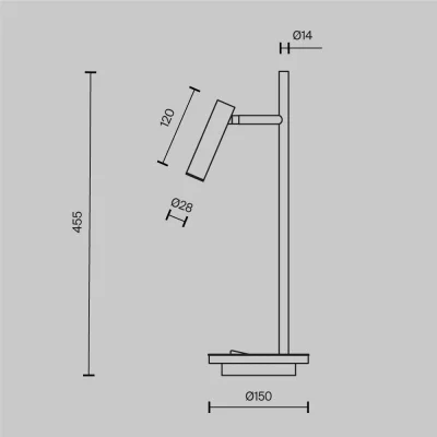 Настольный светильник Эстудо 15X15X45.5 CM 10