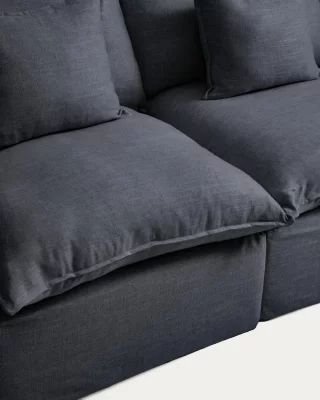 Модульный диван на 2 места Anarela с чехлом Dark Grey 180X107X64 CM 4
