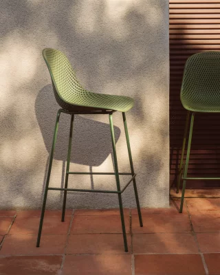Уличный барный стул Quinby зеленый 49X49X107 CM 3