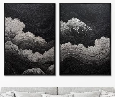 Набор из постеров на холсте Restless ocean 75X105 / 75X105 CM 8