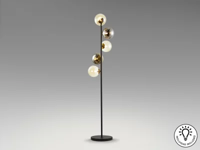 Торшер Inoa 5L черный-дымчатый-янтарный 34X159 CM 6