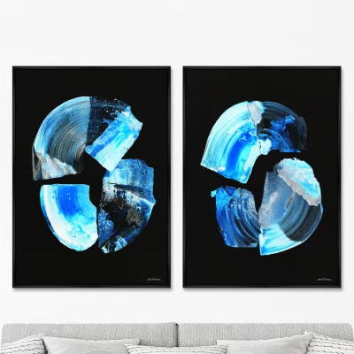Композиция из двух репродукций картин на холсте The Frozen Glow of the Sculptor Constellation 75X105 / 75X105 CM 8