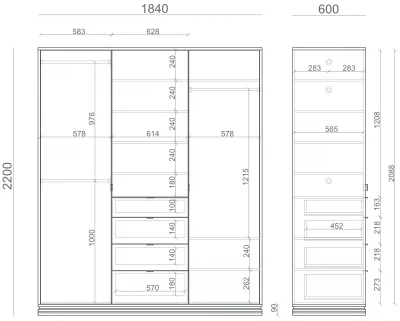 Шкаф Inspire Timeless 184X60X220 CM 5