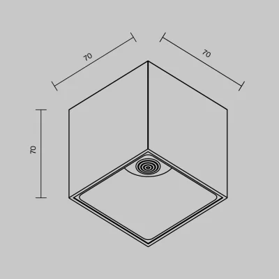 Потолочный накладной светильник Альфа 7X7X7 CM 13