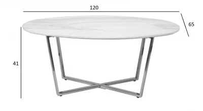 Овальный журнальный стол 120X65X41 CM 3