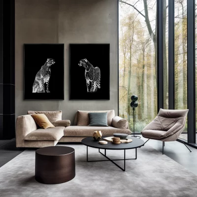 Набор из двух постеров на холсте Cheetahs 75X105 / 75X105 CM 4