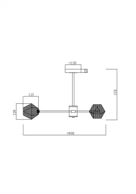 Люстра Floristic FR5328CL-08B 85X85X37 CM 6