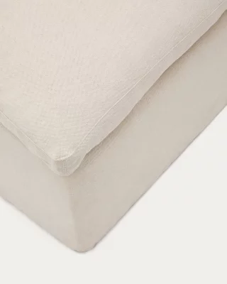 Бежевый пуф для ног Zenira 90X90X50 CM 5
