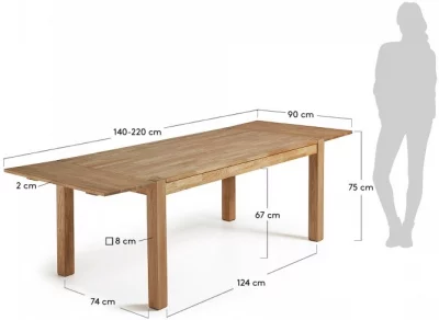 Стол раскладной Indra 140-220X90X75 CM 10