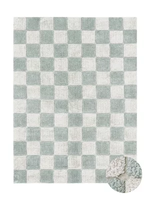 Стираемый хлопковый ковёр ручной работы Chess 140X200 CM 6