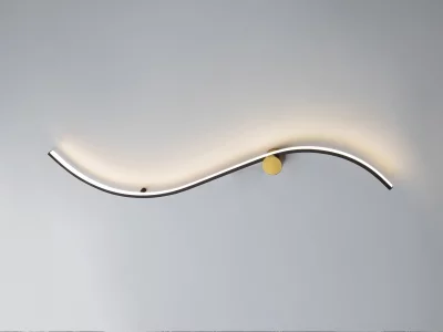 Настенный светильник Siloe черный/золотой 102X6X17 CM 12