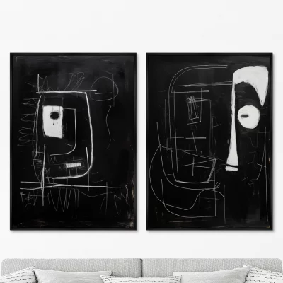 Набор из двух постереов на холсте Don't be afraid I won't bite 75X105 / 75X105 CM 8