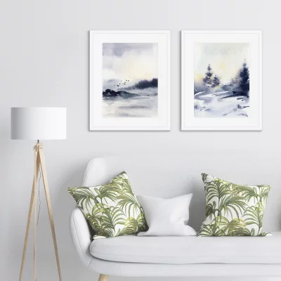 Диптих Earlier winter morning 42X52 / 42X52 CM 4