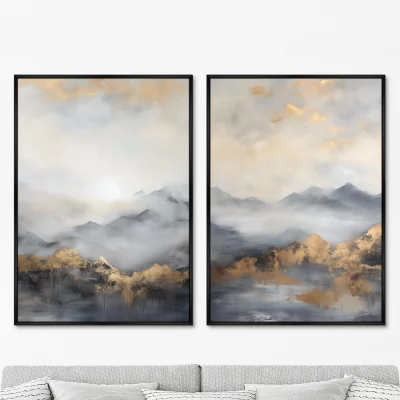 Набор из двух постеров на холсте Mountain Peaks  75X105 / 75X105 CM 8