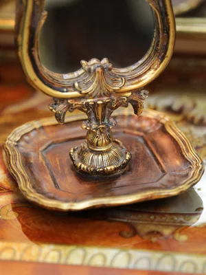 Настольное зеркало с подставкой под старину 15X15X27 CM 3