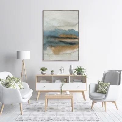 Постер на холсте Lakeside in the morning fog 75X105 CM 3