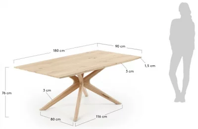 Обеденный стол Armande 180X90X76 CM 8